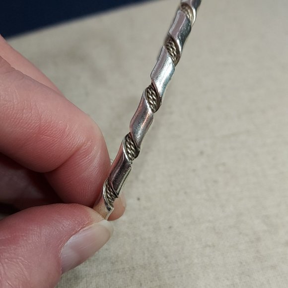 heavy double twisted sterling .925 cuff - Picture 4 of 6